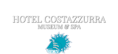 Logo dell'Hotel Costazzurra Museum & Spa con simbolo azzurro.
